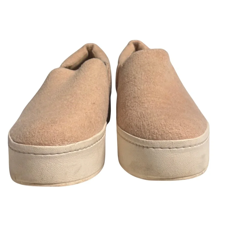 Vince Warren Platform Sneakers Womens 9 Blush Pink‎ Felt Slip On Shoes